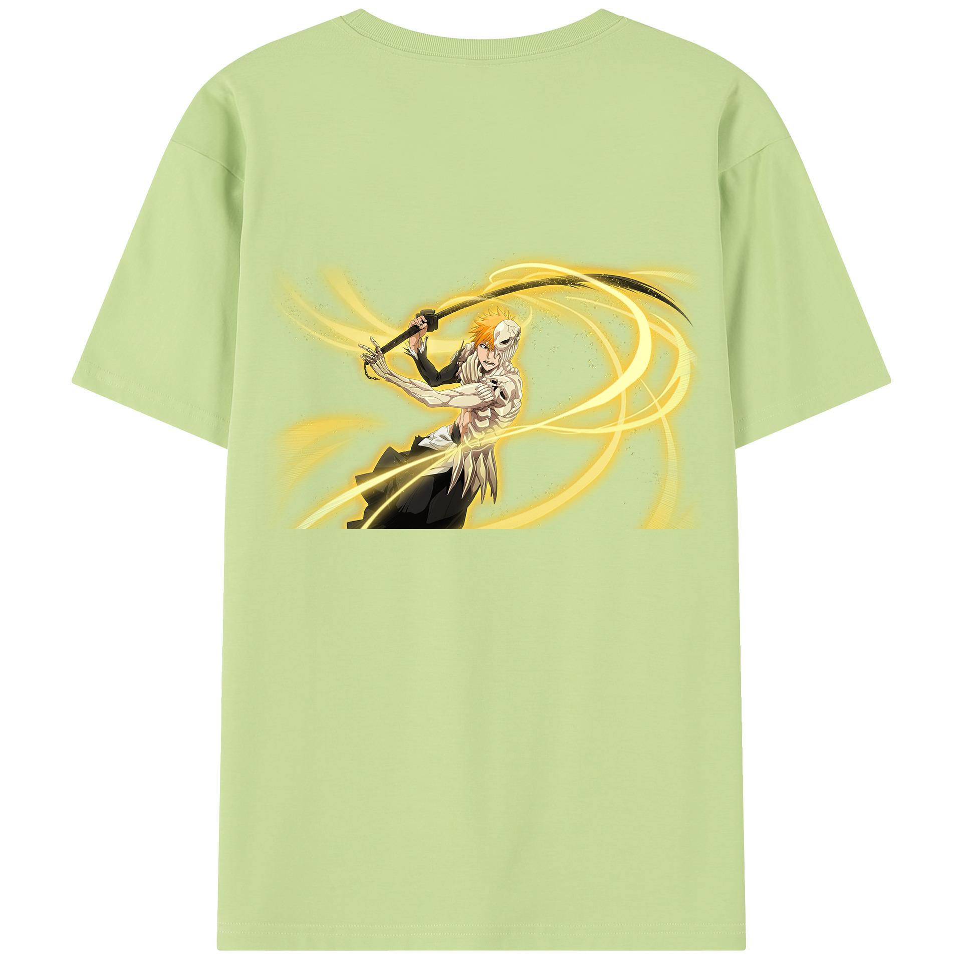 （画像用） ブリーチ 黒崎一護（くろさき いちご）BLEACH Kurosaki Ichigo 綿100％半袖Tシャツ（背面プリント）